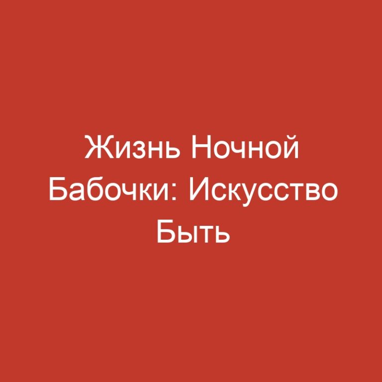 Жизнь Ночной Бабочки: Искусство Быть Сексуальным Партнером без Границ