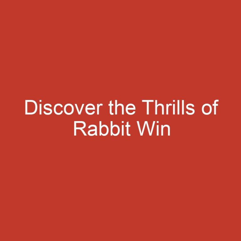 Discover the Thrills of Rabbit Win